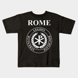 Rome Virtues of the Roman Legionary Chi Rho Kids T-Shirt